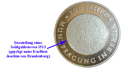 DDR 10 Mark Guldenprobe PP 700 Jahre Muenze Berlin 