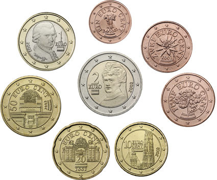 Österreich 3,88 Euro 2002 Kurssatz bankfrisch