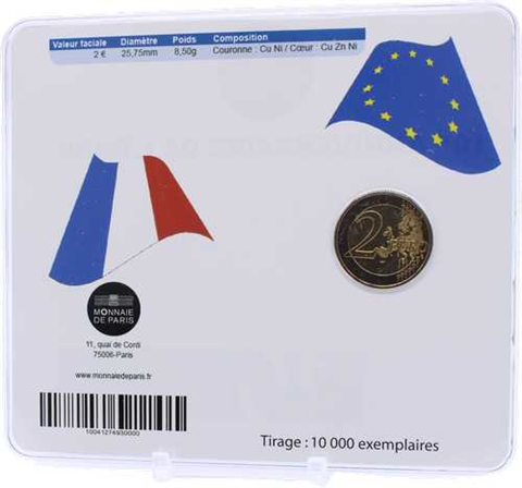 Frankreich-2 Euro-2012-Bargeld-Coincard-RS