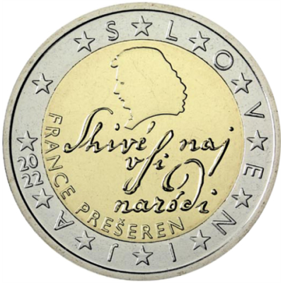 Slowenien-2Euro-2022-France-Preseren-RS