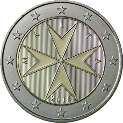  Malta 2 Euro 2016 bfr. Malteser Kreuz