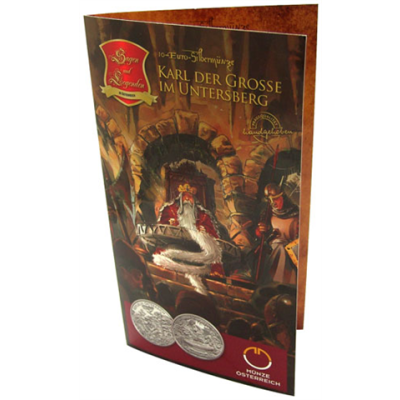 Österreich-10-Euro-2010-Silber-HGH-Karl-der-Grosse-im-Untersberg-Folder