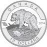 Kanada-10Dollar-2014-AG-Grizzlybär-VS