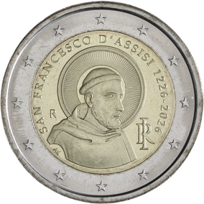 Italien-2 Euro-2026-bfr-Franz Assisi-RS