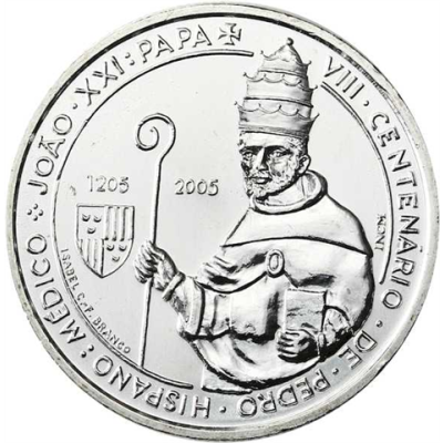 Portugal 5 EUro 2005 bfr. 800. Geburtstag von Papst Johannes XXI. I