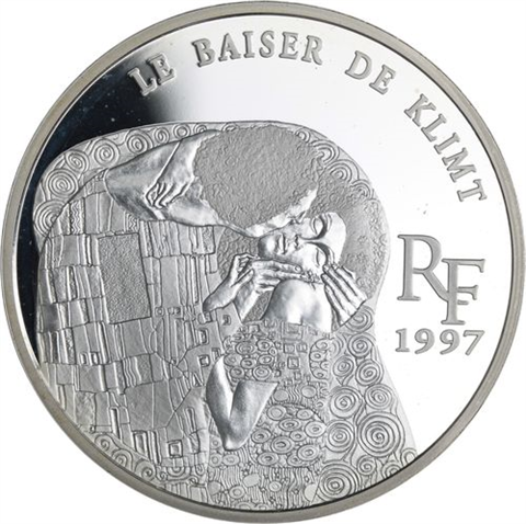 Frankreich-1,5 Euro 10 Francs-1997-AGpp-Klimt-RS