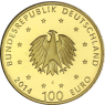 Deutschland-100Euro-2014-Au-Goldmünze-Lorsch-VS
