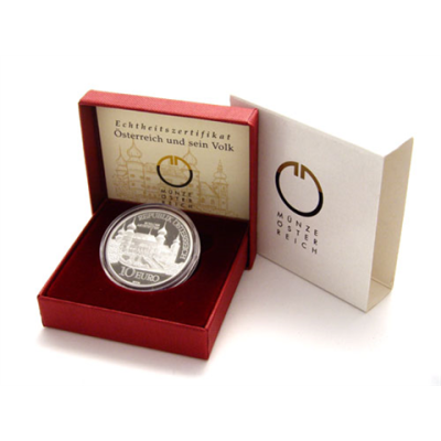 Österreich-10-Euro-2004-Silber-PP-Artstetten-Etui