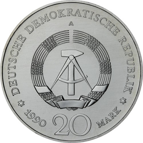 DDR 20 Mark 1990 Brandenburger Tor 