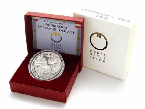 Gedenkmünze 20 Euro Silber 2003 Österreich