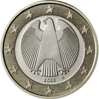 Deutschland-1Euro-2022-bfrcu-Kursmünze-D