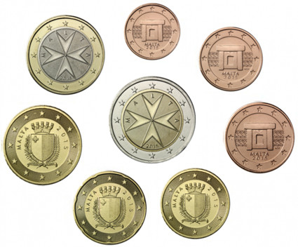 Malta Euro Muenzen KMS 2015 prägefrisch 