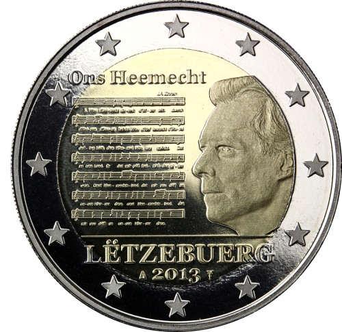 Luxemburg 6 x 2 Euro 2013 bis 2015 PP Nationalhymne bis Europaflagge im Etui