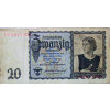 RO-178-Deutsches Reich 20 Reichsmark 16. Juni 1939 kassenfrisch – Junge Österreicherin – Rosenberg 178 RS