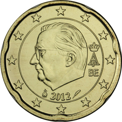 Kursmuenze  Belgien 20 Cent 2012 Albert II     