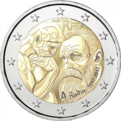 2 Euro Sondermünze Rodin 2017 aus Frankreich