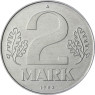 DDR 2 Mark Kursmünzen 1982