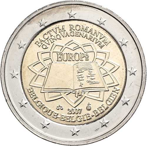 Belgien 2 Euro 2007 stgl. Römische VerträgeCC