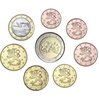 Finnland 1 Cent - 2 Euro 2007 bfr. lose im Münzstreifen