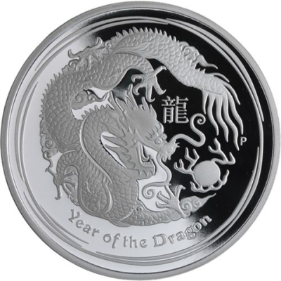 Australien-1 Dollar-2012-AGpp-Lunar II Drache-RS