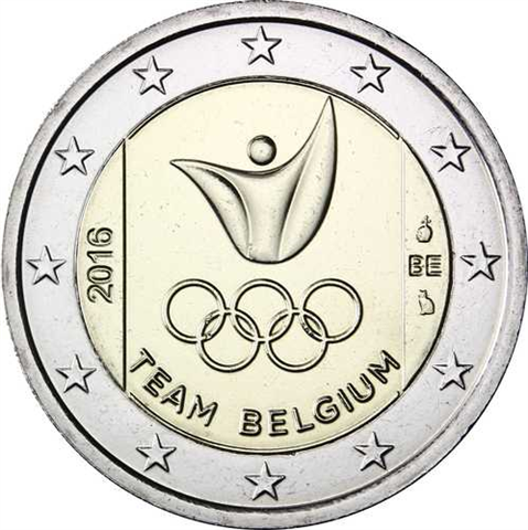 Belgien-2Euro-2016-bfr-Olympische Spiele-VS