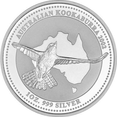 Australien-1-Unze-Silber-2002---1-Dollar-Kookaburra-RS