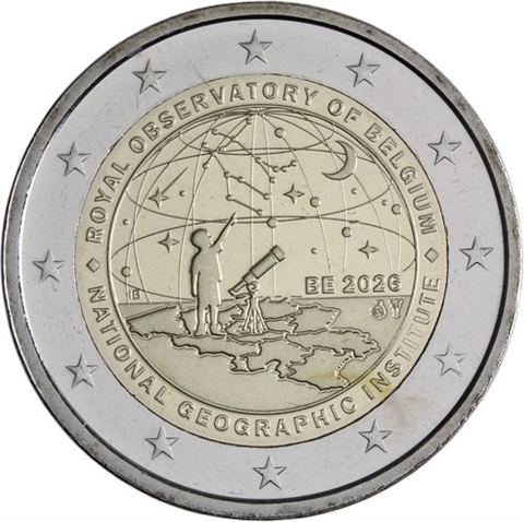 Belgien-2 Euro-2026-Sternwarte-CC-RS