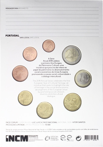Portugal 2018 Kursmünzen 1 Cent bis 2 Euro Blister FDC - Zubehör - Münzkatalog bestellen