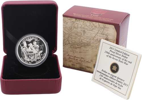 Kanada-1Dollar-2013-AGpp-Ende 7 Jähriger Krieg-RS