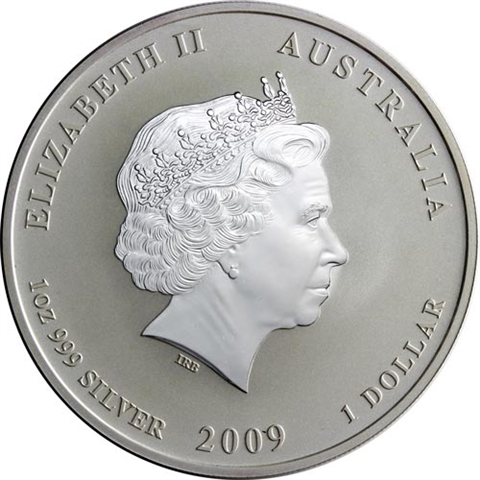 Australien-1Dollar-2009-1ozSilber-Lunar-Ochse-RS