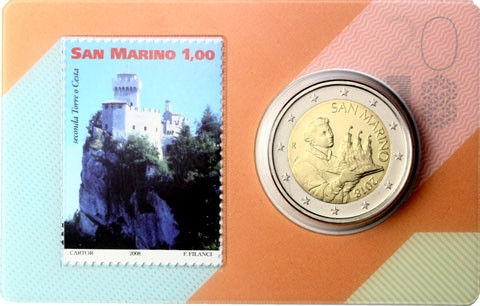 San Marino 2 Euro 2018 Der Heilige Marinus Coincard 