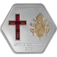Cook Islands- 5 Dollar-2006-AGpp-Benedictus Annus Secundus-RS