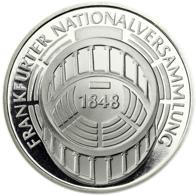 Deutschland 5 DM Silber 1973 PP Frankfurter Nationalversammlung in Münzkapsel