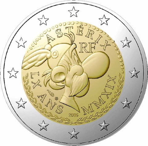 Frankreich 2 Euro Gedenkmünzen 2019 PP 60 Jahre Asterix im Etui
