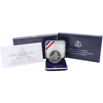 USA-1 Dollar-2000-AGpp-Libary of Congress-Etui