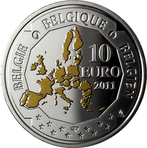 Belgien 10 Euro 2011 Tiefseeforscher Piccard - III