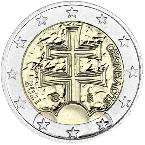 Slowakei-2-Euro-2021-Doppelkreuz-RS