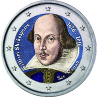 San Marino 2 Euro 2016   400. Todestag von William Shakespeare in  Farbe 