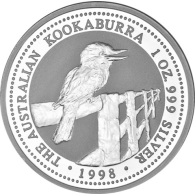Australien-1-Unze-Silber-1998---1-Dollar-Kookaburra-RS