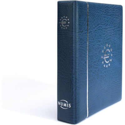 329334 - numis-ringbinder-inkl-7-huellen-fuer-21x-euro-kursmuenzensaetze-blau