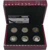 Luxemburg-6x2 Euro-2009-2012-PP-Gedenkmünzensatz-Etui offen