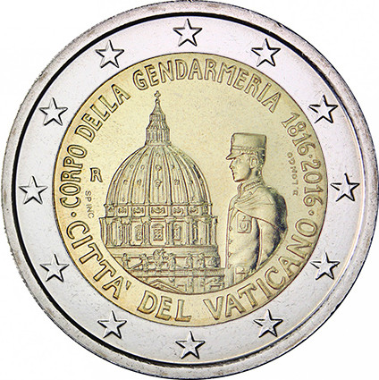 2 Euro Gedenkmünze Gendarmerie Vatikan 2016