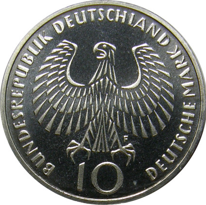 Deutschland 10 D-Mark Silbermünze  1972 PP Olympisches Feuer 