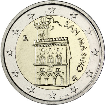 2 Euro Münze San Marino Regierungspalast Kursmünzen bestellen Zubehör Münzkatalog