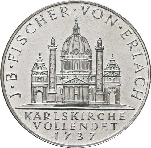 Gedenkmünze Österreich 1937 Fischer von Erlach