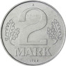 DDR 2 Mark Kursmünzen 1988