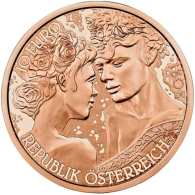 Österreich-10-Euro-Kupfer-Gedenkmünze-2021-Rose-I