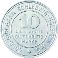 N 39 -  10- Hundertstel Gutschrifts-Marke 1923 der Provinz Schleswig-Holstein 