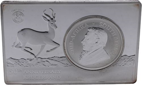 Südafrika-1Unze-Krügerrand in Barren-1967-2017-AGpp-RS
