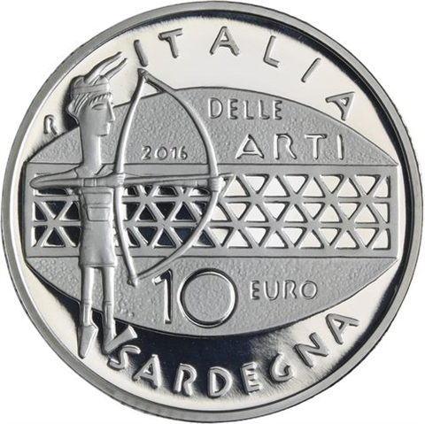Italien-10 Euro-2016-AGpp-Sardinia-Etui